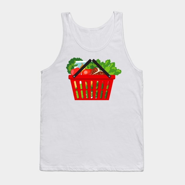 Food Delivery Basket Tank Top by SWON Design